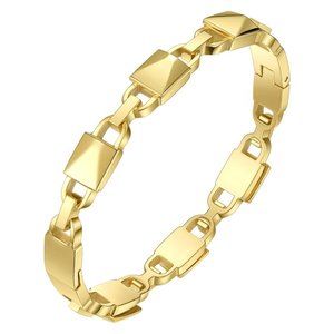 Geometric Studs Lock Bracelet Bangle Cuff NEW